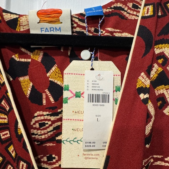 FARM Rio Anthropologie V Neck Mini Dress - Picture 6 of 7